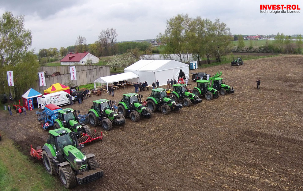 Zdjęcia lotnicze z Deutz-Fahr TTV Tour 2016. Bujny 27 kwietnia