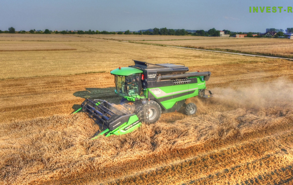 Zbiór zboża kombajnem Deutz-Fahr C6205