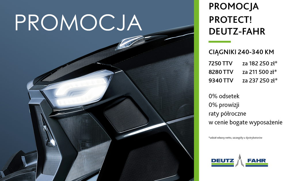 PROTECT! Ciągniki DEUTZ-FAHR Modele Modele 7250TTV  8280TTV  9340TTV